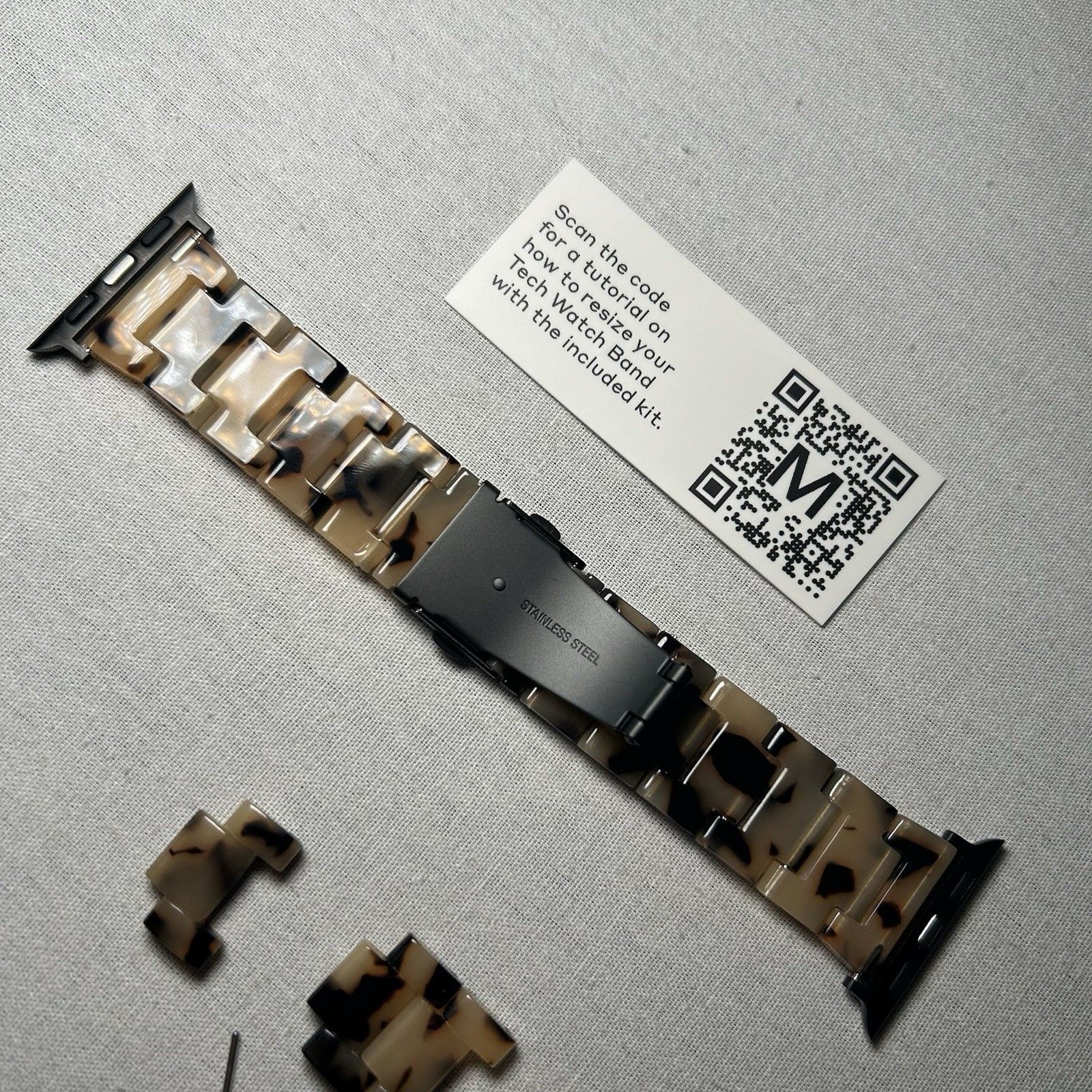 Nwt Machete Apple Watch Band In Classic Tortoise Made From Italian Acetate — image 4 of 5